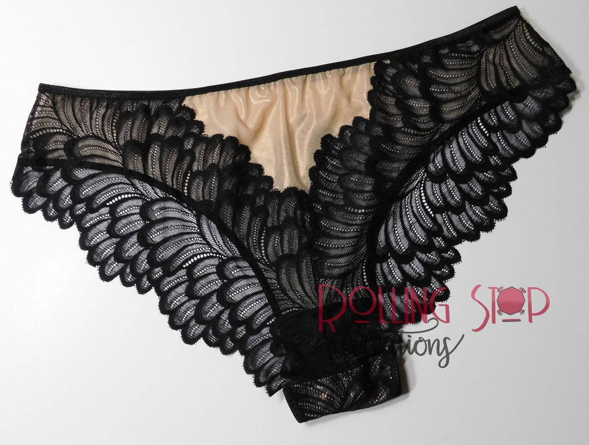 Gold Mesh Lace Pantydrawls by Rolling Stop Creations sold by Rolling Stop Creations Jundies - Lace - Lingerie - Panties