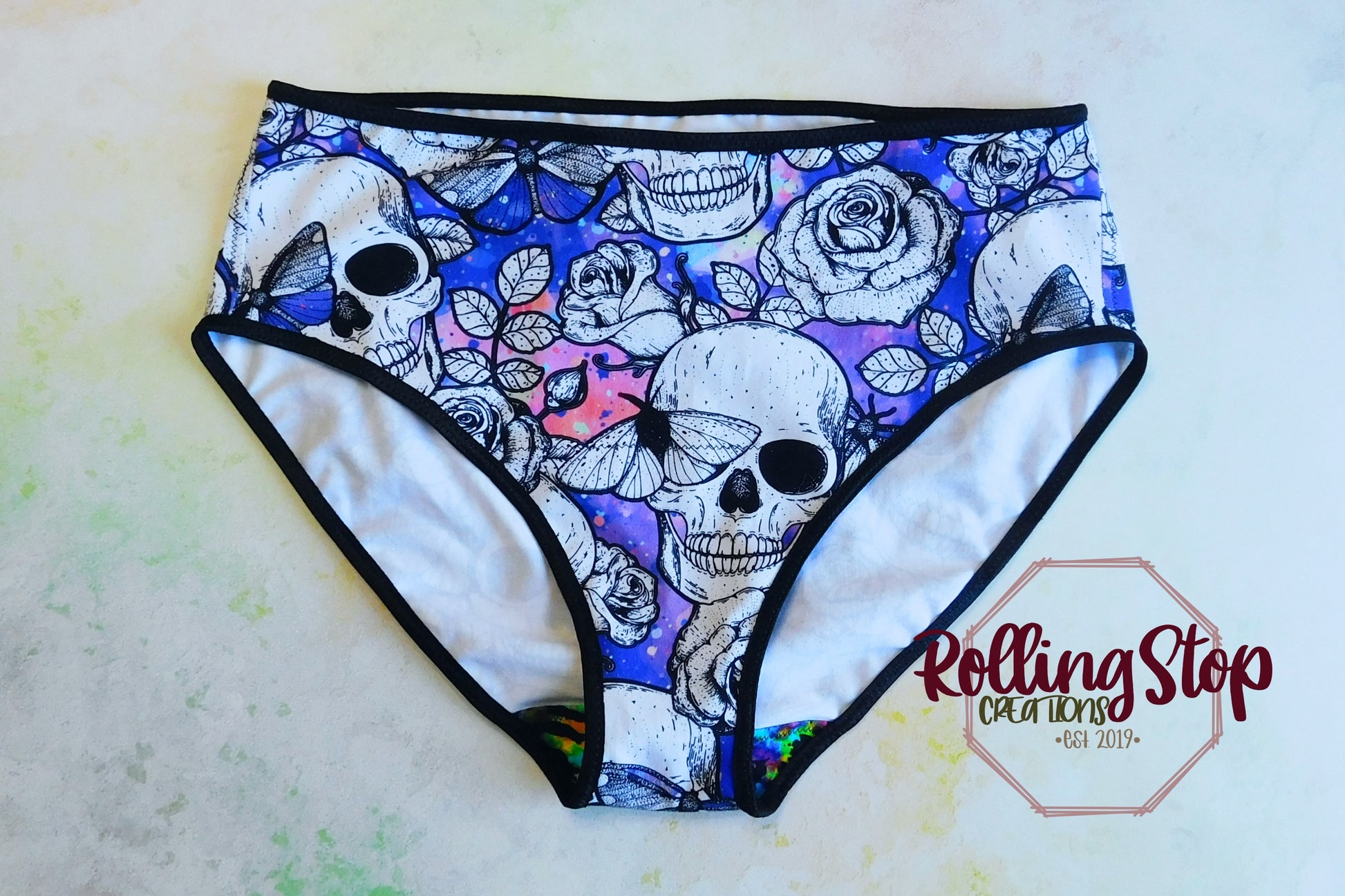 Royalty Skulls & Moths Everyday Jundies by Rolling Stop Creations sold by Rolling Stop Creations Comfy Clothes - Everyd