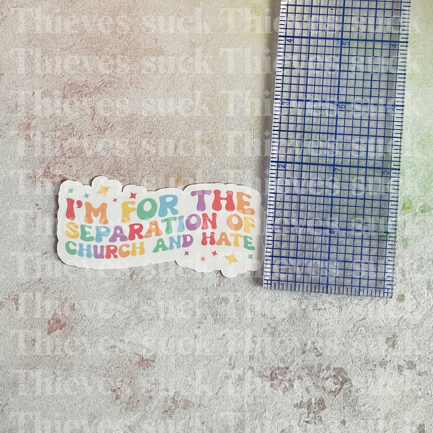 Separation of Church and Hate Vinyl Sticker