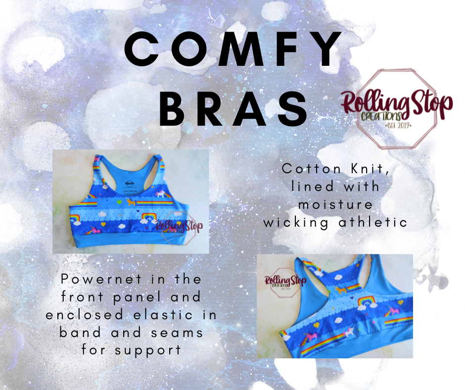 So Many Faces Comfy Bra by Rolling Stop Creations sold by Rolling Stop Creations Accessories - Comfy Bra - Comfy Clothe