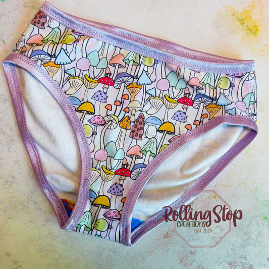 Pastel Mushies Everyday Jundies by Rolling Stop Creations sold by Rolling Stop Creations Everyday Jundies - Panties - U