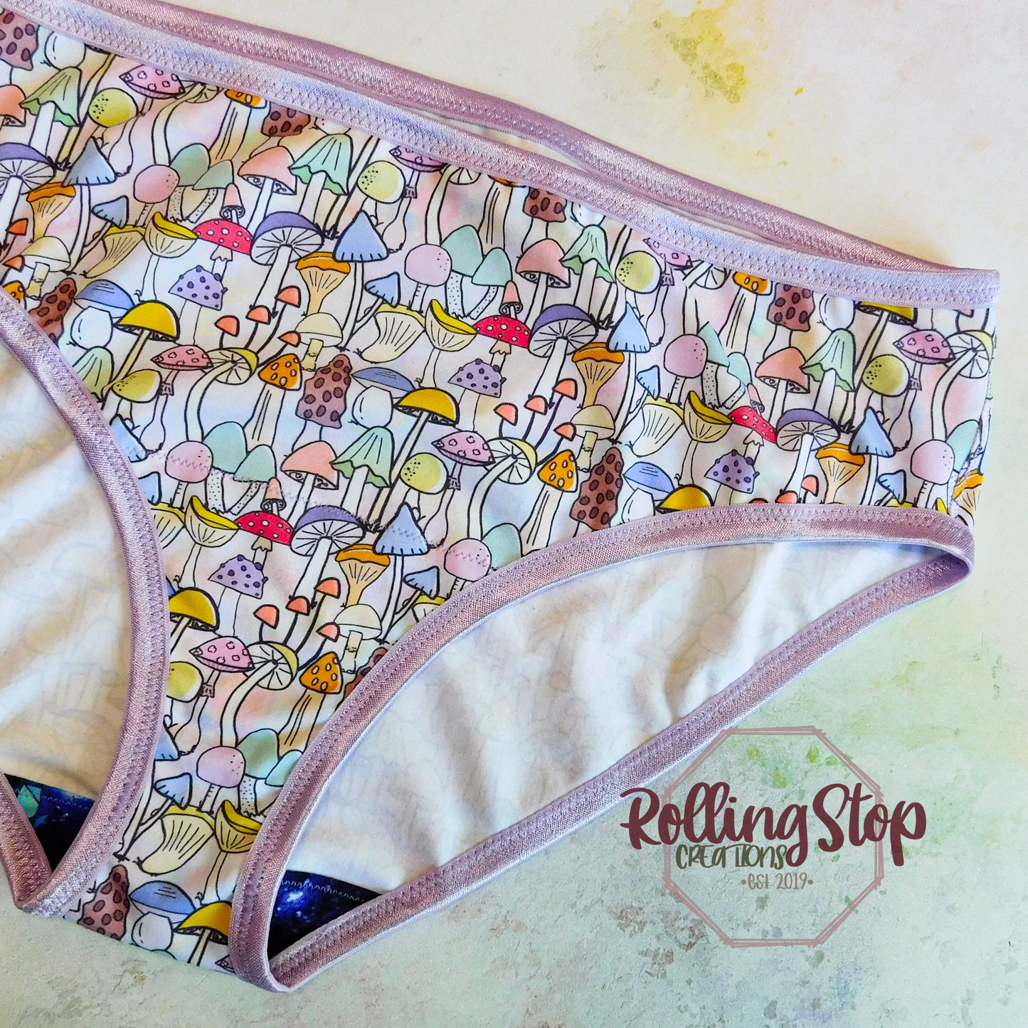 Pastel Mushies Comfy Bra by Rolling Stop Creations sold by Rolling Stop Creations Accessories - Comfy Bra - Comfy Cloth