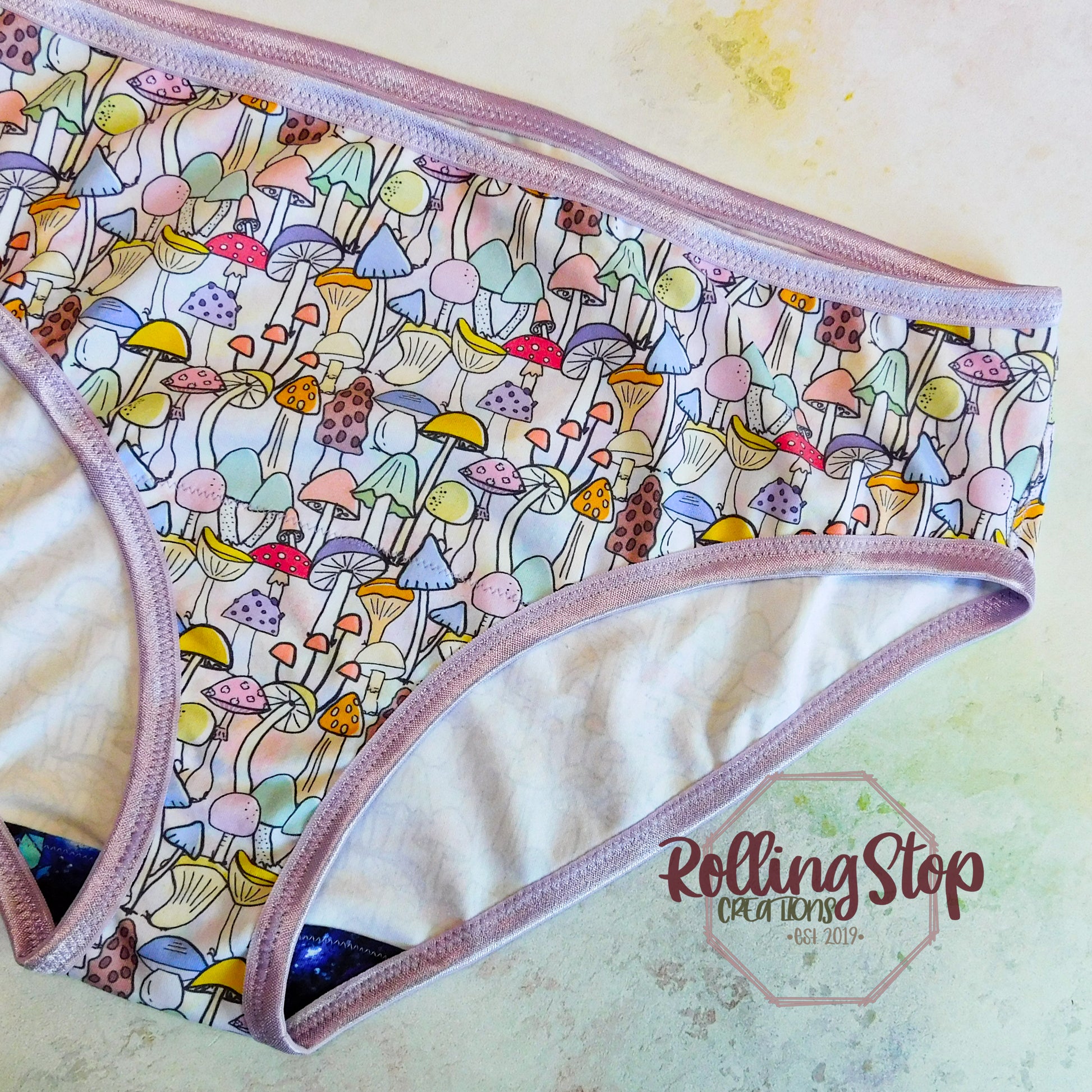 Pastel Mushies Comfy Bra by Rolling Stop Creations sold by Rolling Stop Creations Accessories - Comfy Bra - Comfy Cloth
