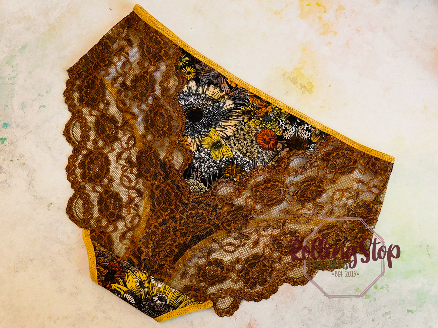 Fall Floral Lace Back Pantydrawls by Rolling Stop Creations sold by Rolling Stop Creations Lace - Lingerie - Panties