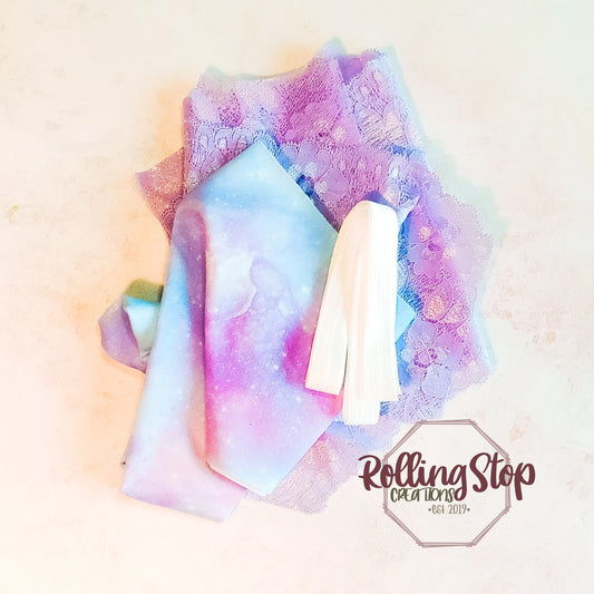 Lena Pastel Galaxy Lace Back Pantydrawls by Rolling Stop Creations sold by Rolling Stop Creations Lace - Lingerie - Pan