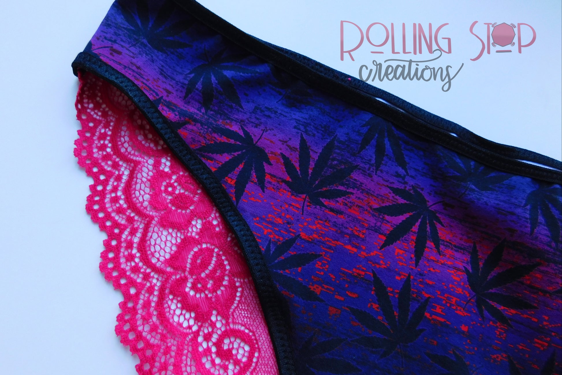 Glitched Out Lace Back Pantydrawls by Rolling Stop Creations sold by Rolling Stop Creations 