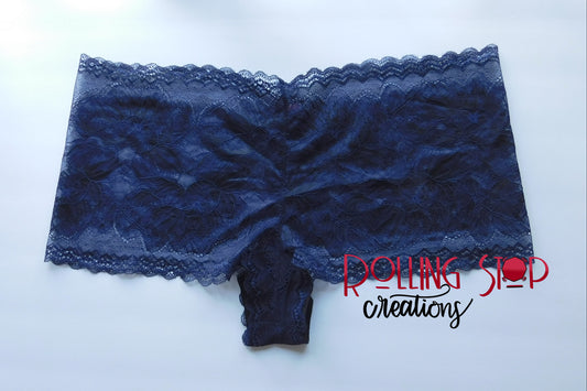 Midnight Blooms Cheeky Lace Jundies by Rolling Stop Creations sold by Rolling Stop Creations Jundies - Lingerie - Panti