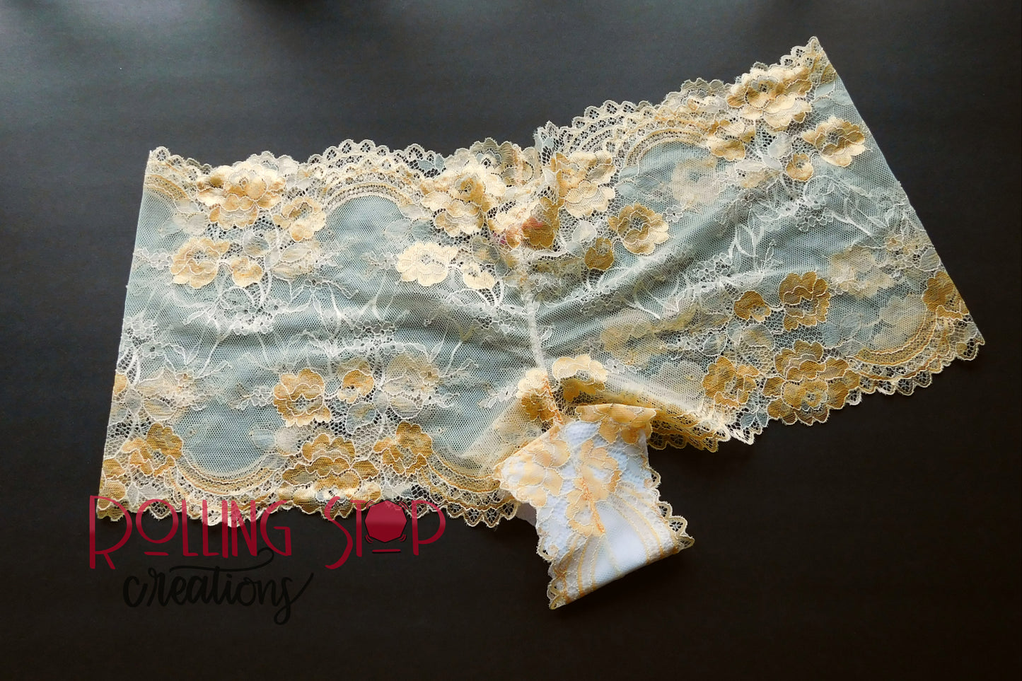 Peaches and Cream Cheeky Lace Jundies by Rolling Stop Creations sold by Rolling Stop Creations Jundies - Lingerie - Pan