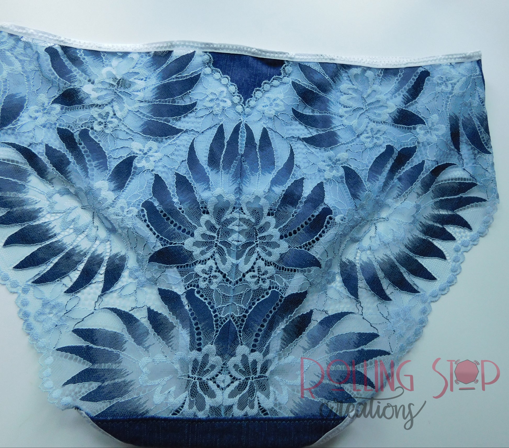 Denim Print Lace Back Pantydrawls by Rolling Stop Creations sold by Rolling Stop Creations Jundies - Lace - Lingerie