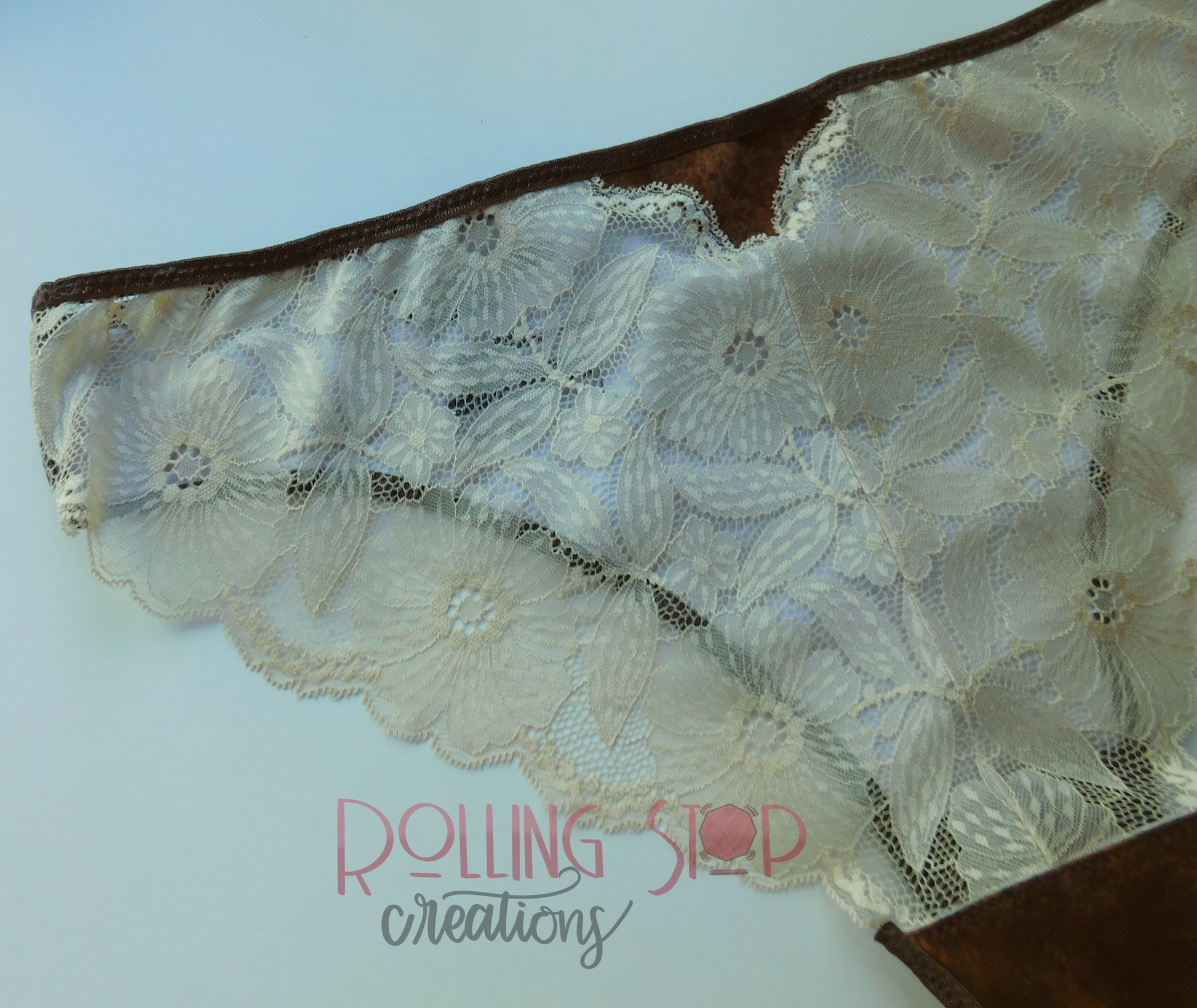 Shrooms For Dinner Lace Back Pantydrawls by Rolling Stop Creations sold by Rolling Stop Creations 