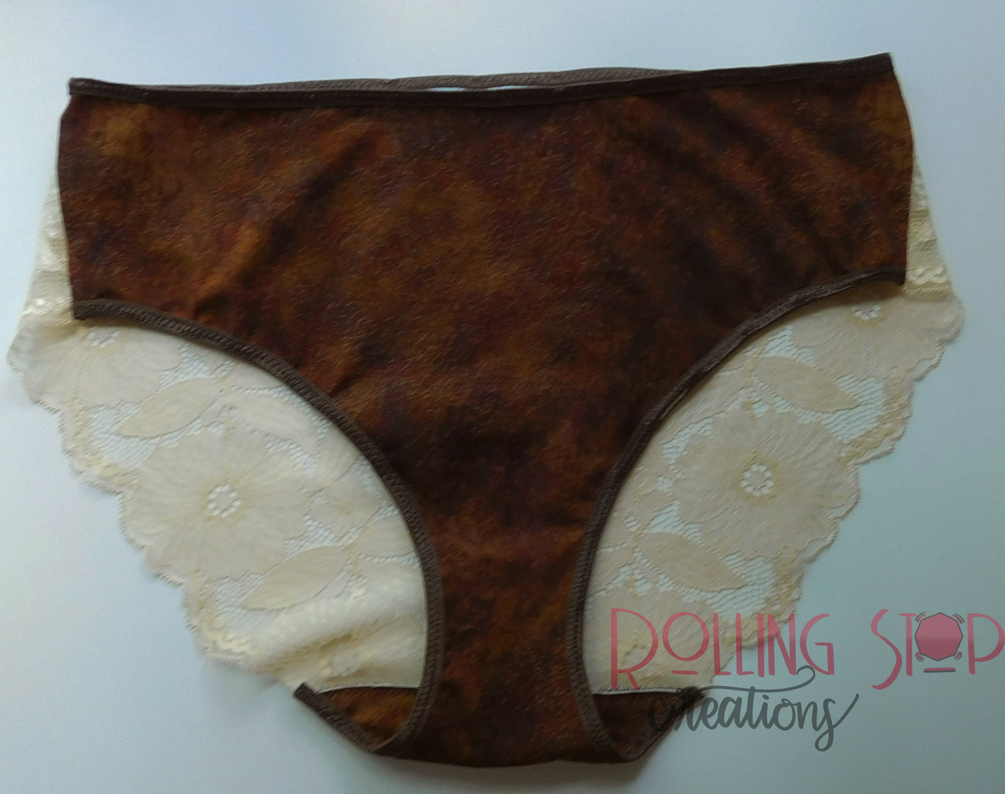 Gloomy Floral Lace Back Pantydrawls by Rolling Stop Creations sold by Rolling Stop Creations 