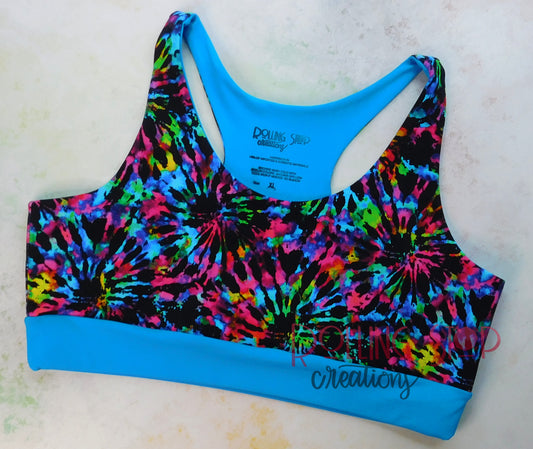 Jewel Tie Dye Comfy Bra by Rolling Stop Creations sold by Rolling Stop Creations Comfy Bra - Comfy Clothes - Lingerie