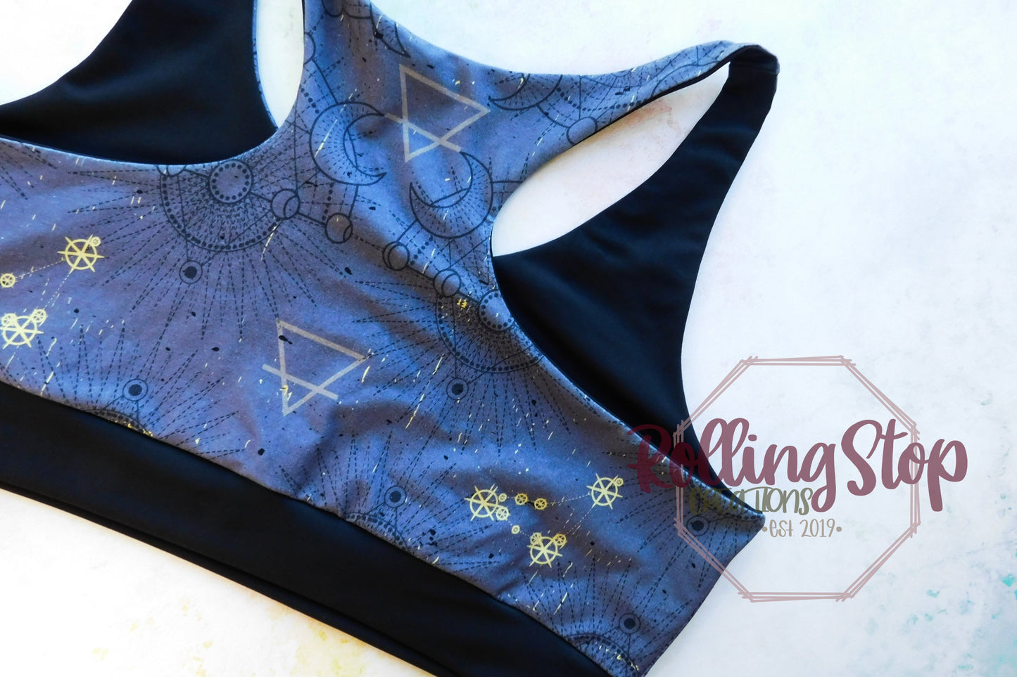 Ocean Galaxy Comfy Bra by Rolling Stop Creations sold by Rolling Stop Creations Comfy Bra - Comfy Clothes - Lingerie