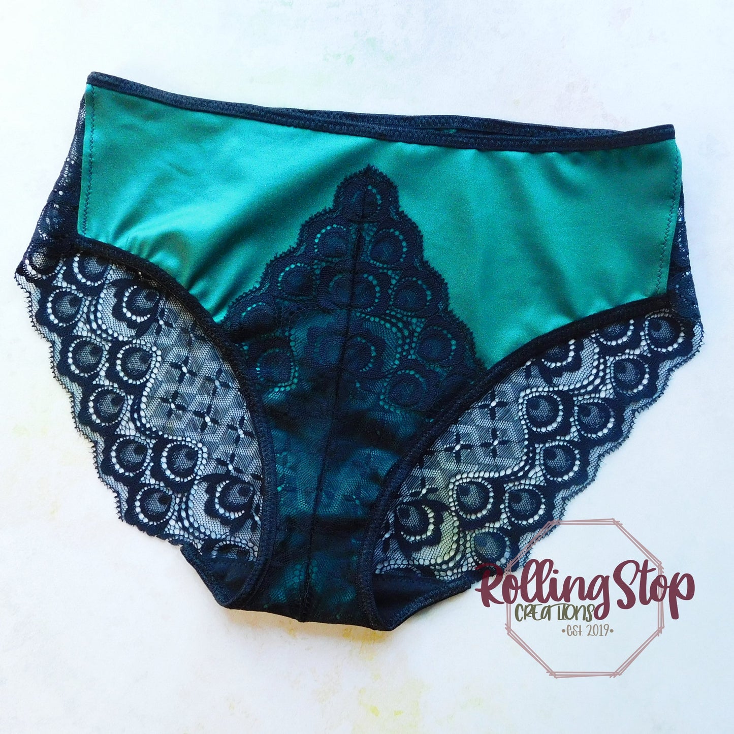 Dark Peonies Darlene Lace Pantydrawls by Rolling Stop Creations sold by Rolling Stop Creations Jundies - Lace - Lingeri