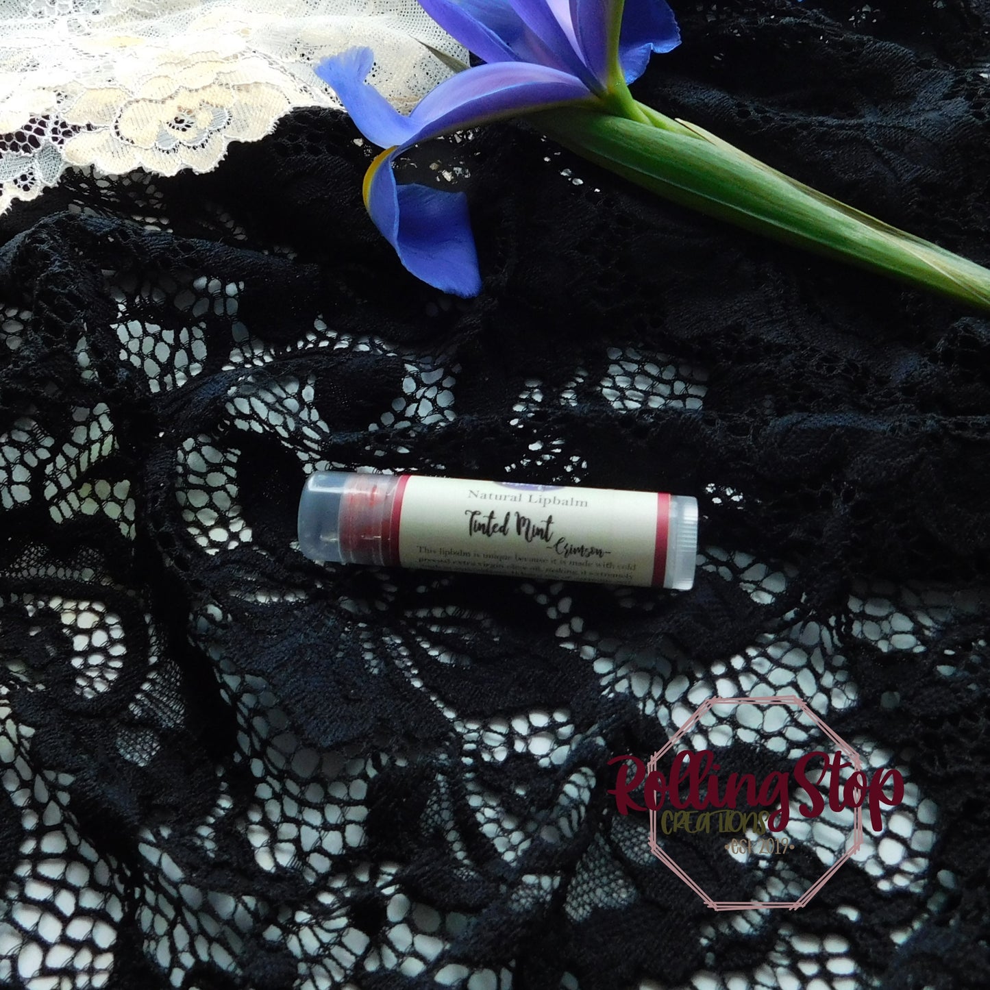 Crimson Tinted Lip Balm by Herbesque sold by Rolling Stop Creations Boutique - Event - Gift - Lip - Skincare