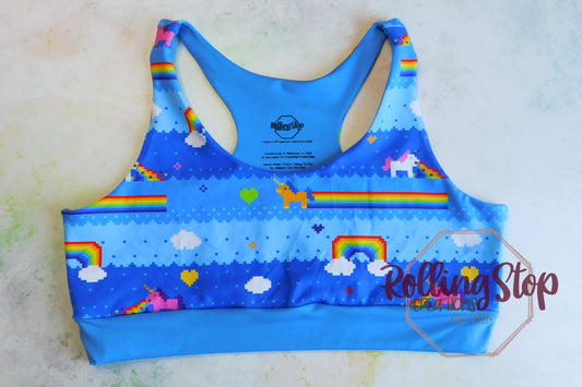 Pixelcorns Comfy Bra by Rolling Stop Creations sold by Rolling Stop Creations 
