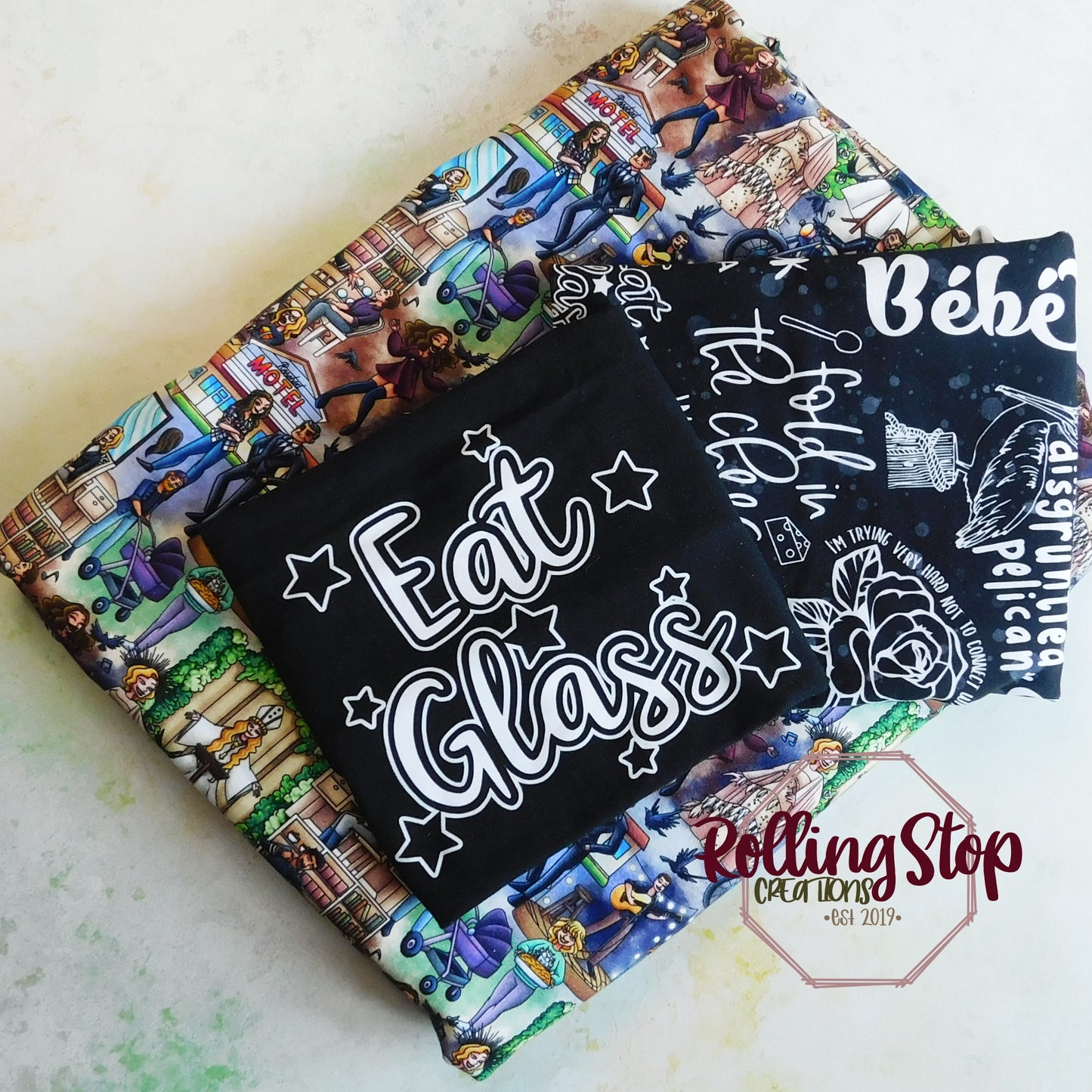 Eat Glass Everyday Jundies Panel by Rolling Stop Creations sold by Rolling Stop Creations Everyday Jundies - Gift - Pan