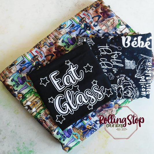 Eat Glass Everyday Jundies Panel by Rolling Stop Creations sold by Rolling Stop Creations Everyday Jundies - Gift - Pan