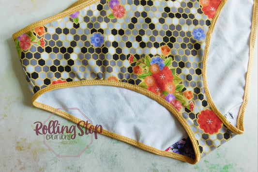 Bee Golden Print Everyday Jundies by Rolling Stop Creations sold by Rolling Stop Creations Everyday Jundies - Panties