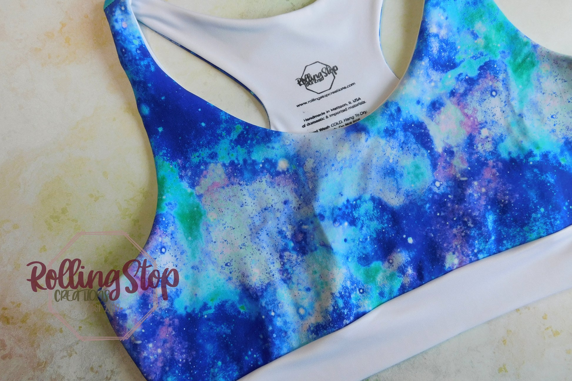 Ocean Galaxy Comfy Bra by Rolling Stop Creations sold by Rolling Stop Creations Comfy Bra - Comfy Clothes - Lingerie