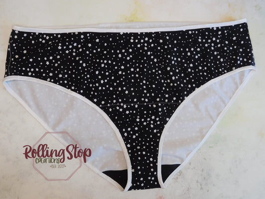 Black Teeny Floral Everyday Jundies by Rolling Stop Creations sold by Rolling Stop Creations Everyday Jundies - Panties