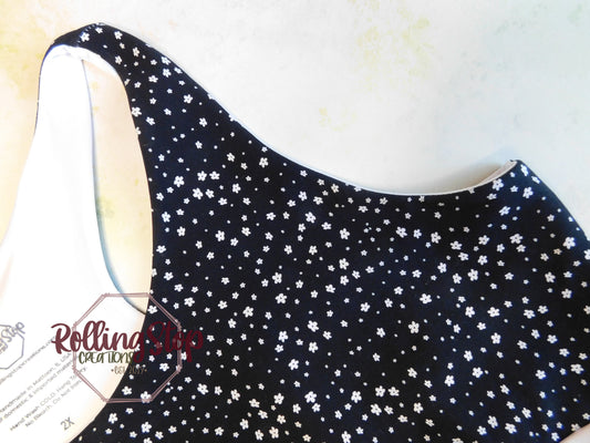 Black Teeny Floral Comfy Bra by Rolling Stop Creations sold by Rolling Stop Creations Comfy Bra - Comfy Clothes - Under
