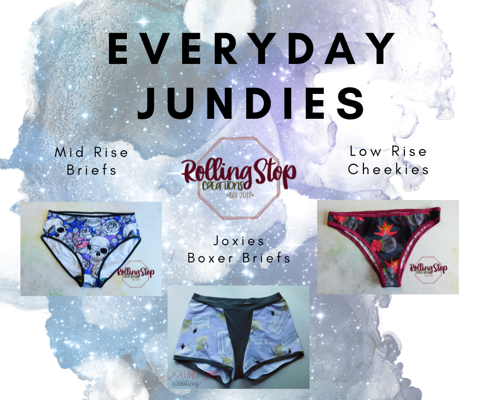 Pastel Mushies Everyday Jundies by Rolling Stop Creations sold by Rolling Stop Creations Everyday Jundies - Panties - U