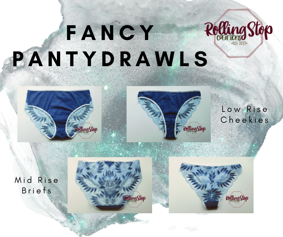 Violet Plaid Back Pantydrawls by Rolling Stop Creations sold by Rolling Stop Creations Lace - Lingerie - Panties - Pant