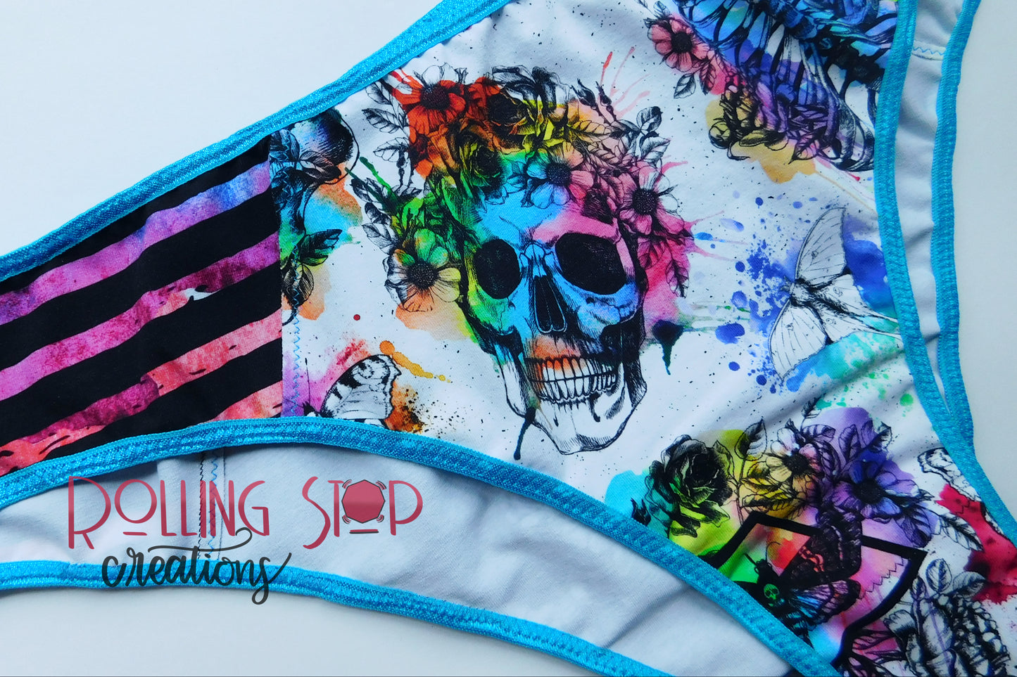 Moths & Skulls Undies by Rolling Stop Creations sold by Rolling Stop Creations Comfy Clothes - Everyday Jundies - Jundi