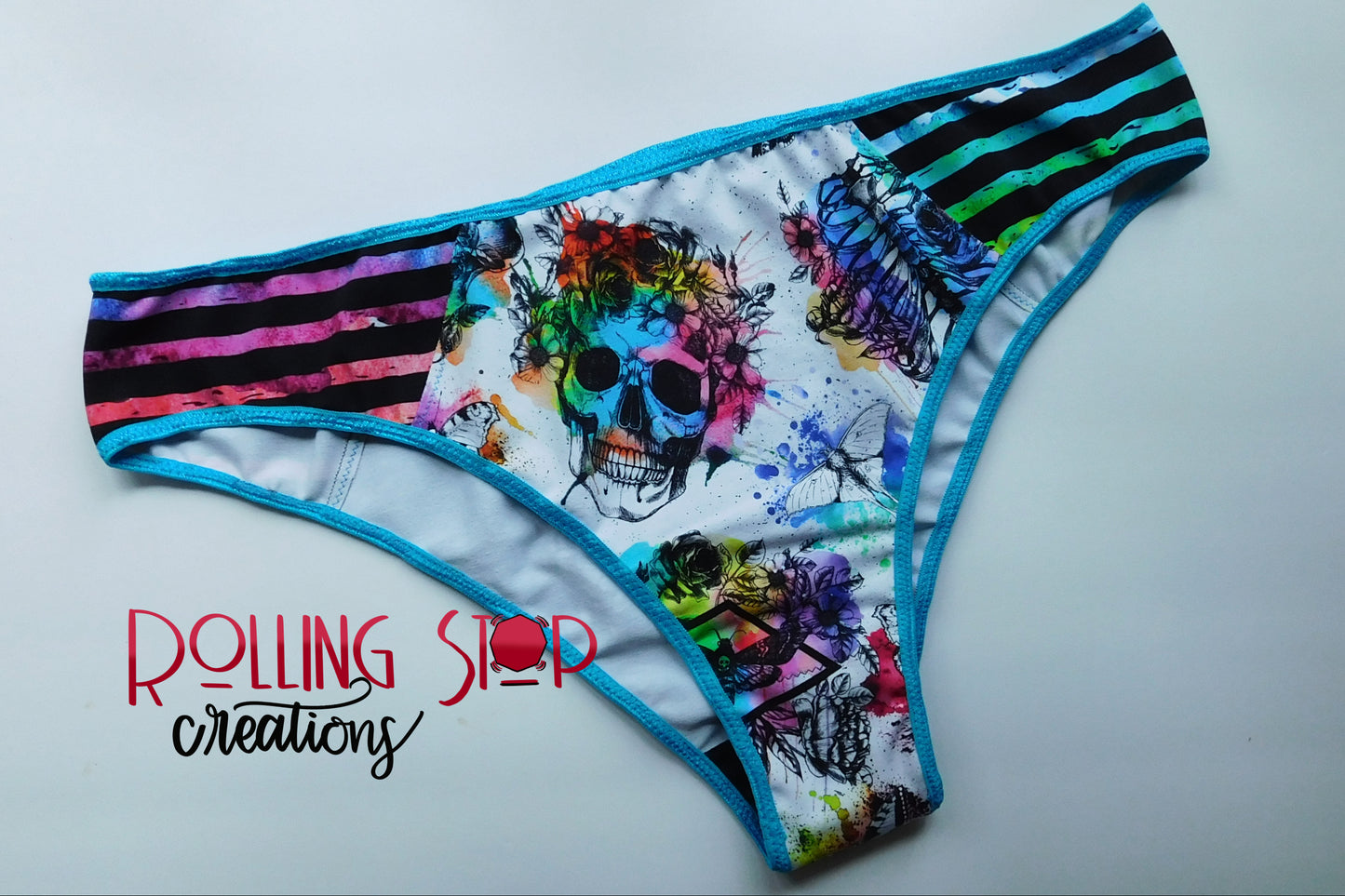 Moths & Skulls Undies by Rolling Stop Creations sold by Rolling Stop Creations Comfy Clothes - Everyday Jundies - Jundi