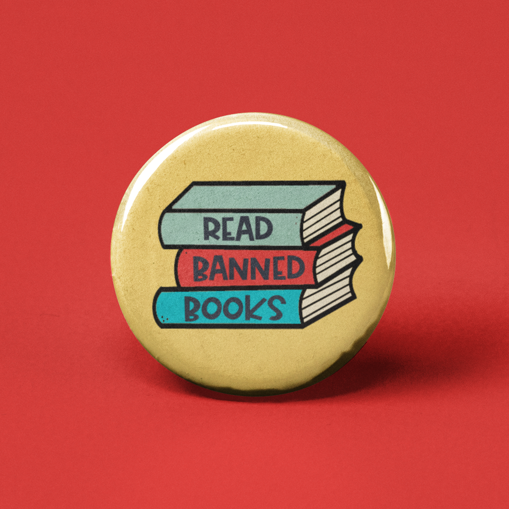 Read Banned Books Pinback Button by The Pin Pal Club sold by Rolling Stop Creations Accessories - Boutique - Faire - Gi